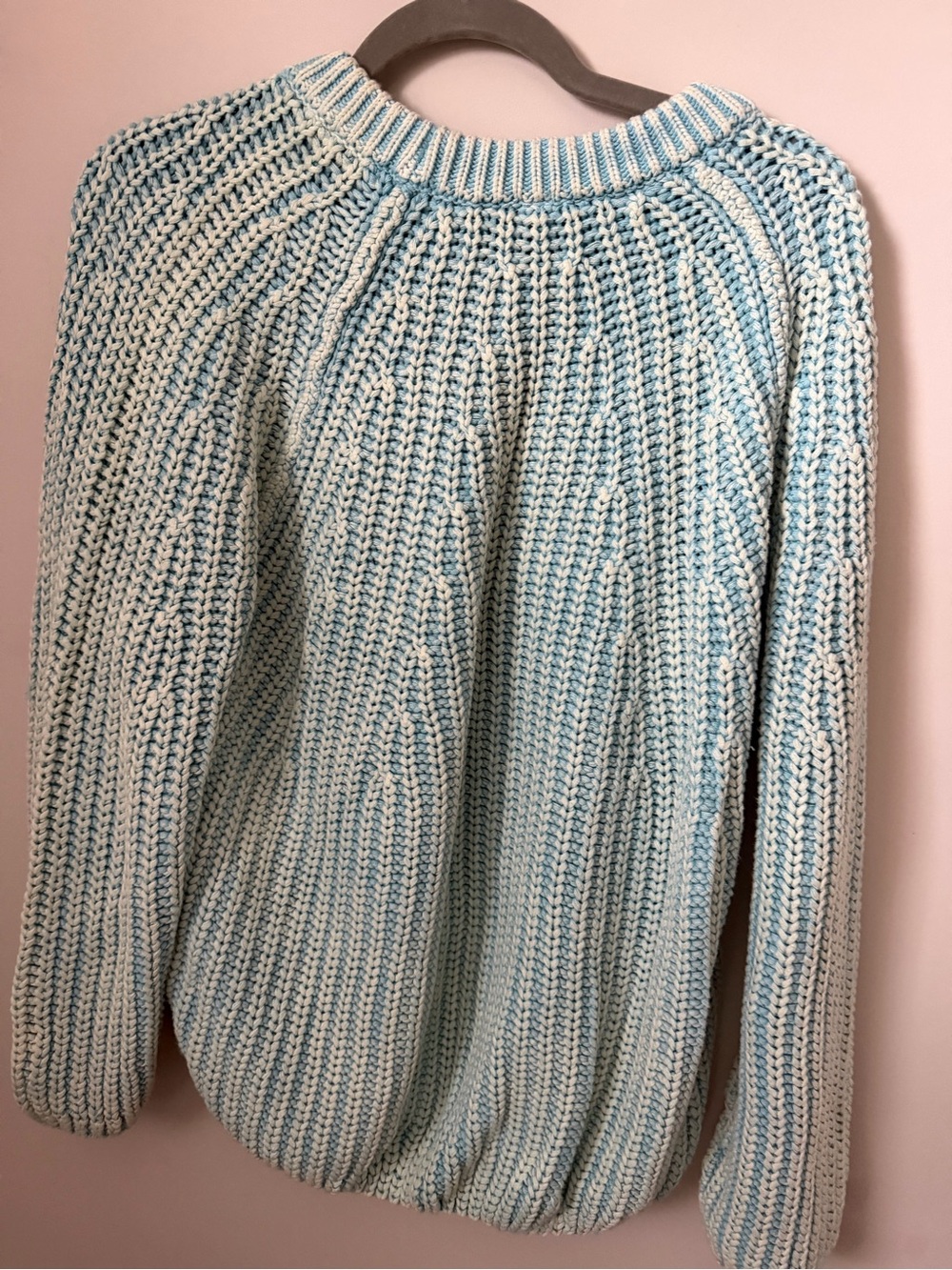 Free People Light Blue Chunky Knit Women's Sweater - Picture 2 of 8